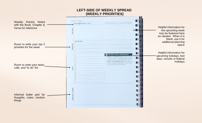 Jewish Weekly Planner 2026-2027 | Hebrew Dates, Holidays & Shabbat | Modern Aesthetic